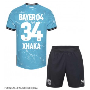 Bayer Leverkusen Granit Xhaka #34 Replik 3rd trikot Kinder 2023-24 Kurzarm (+ Kurze Hosen)